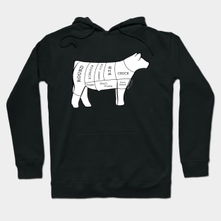 Butcher Cut Show Steer Silhouette  - NOT FOR RESALE WITHOUT PERMISSION Hoodie